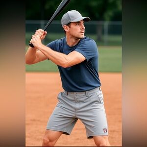 Wilson Men’s Athletic Golf Shorts Gray Polyester Stretch Size Large